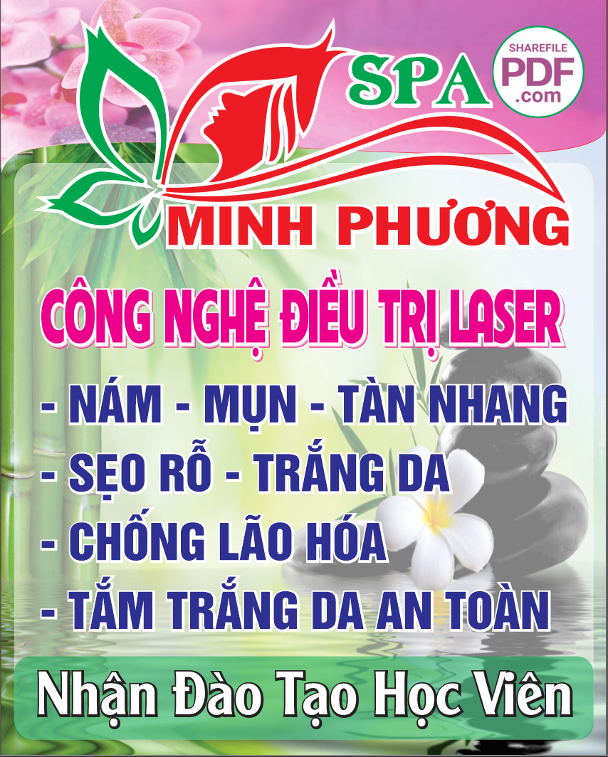Biển vẫy spa Minh Phương file PDF & CDR