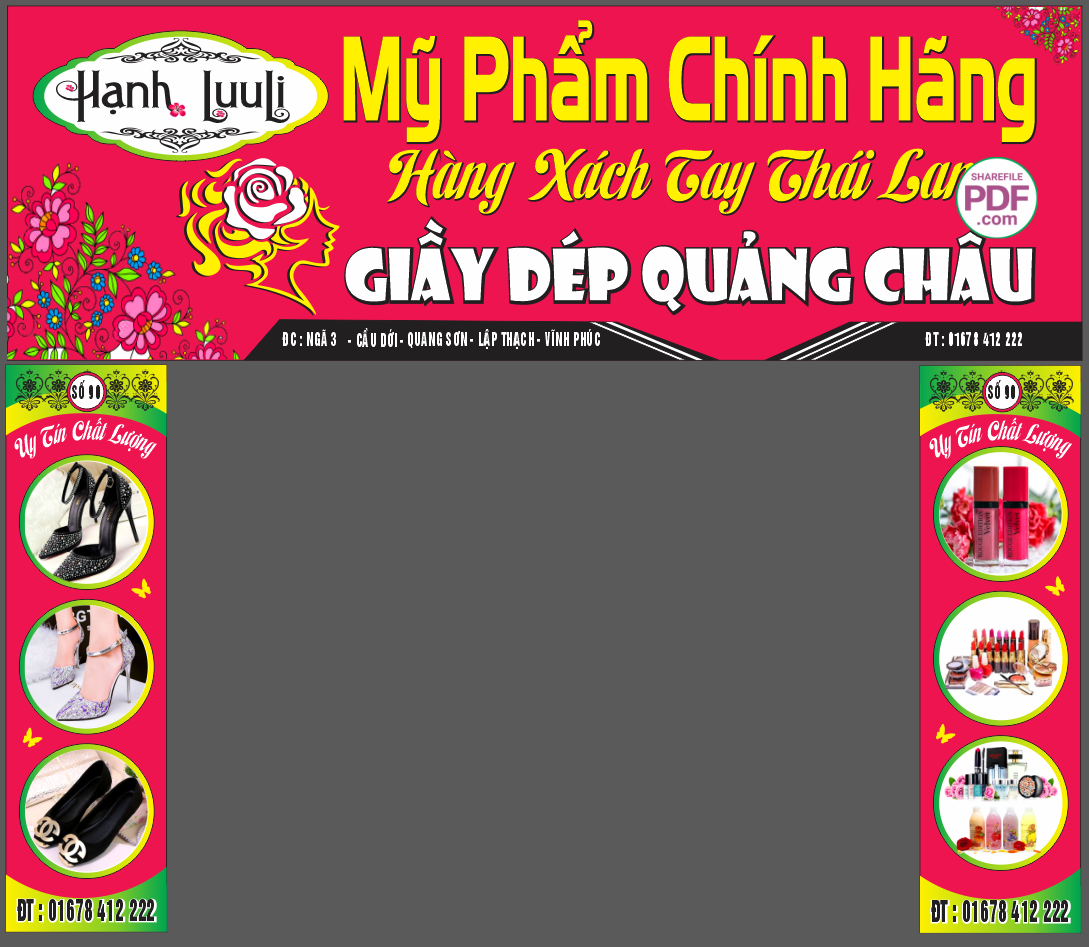 Biển Mỹ Phẩm Chính Hãng – Hàng xách tay file PDF & CDR