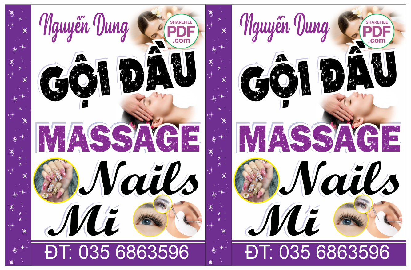 Biển vẫy Nguyễn Dung – Gội đầu masage file PDF & CDR