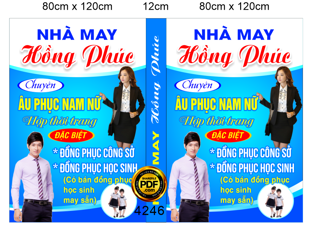 Market biển vẫy Nhà may Hồng Phúc file corel