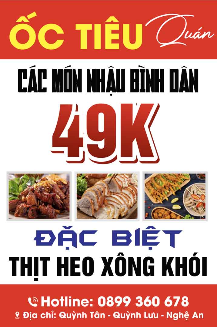 Biển vẫy quảng cáo các món nhậu file corel