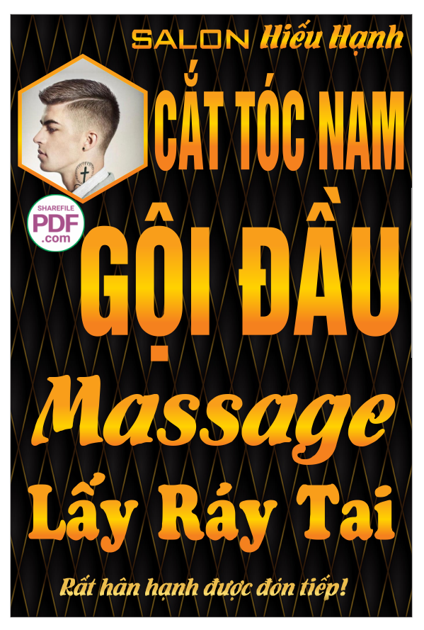 Biển vẫy Salon Hiếu Hạnh – cắt tóc Nam file PDF & CDR