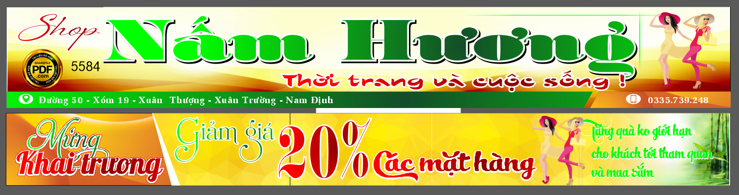 Shop thời trang và cuộc Sống – Nấm Hương file corel