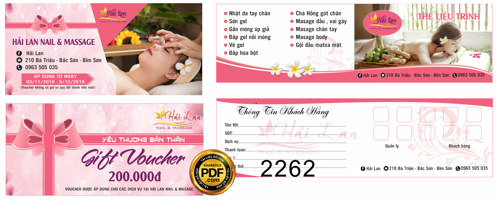 Market Hải Lan Nail & Massage spa – Gift voucher file CDR