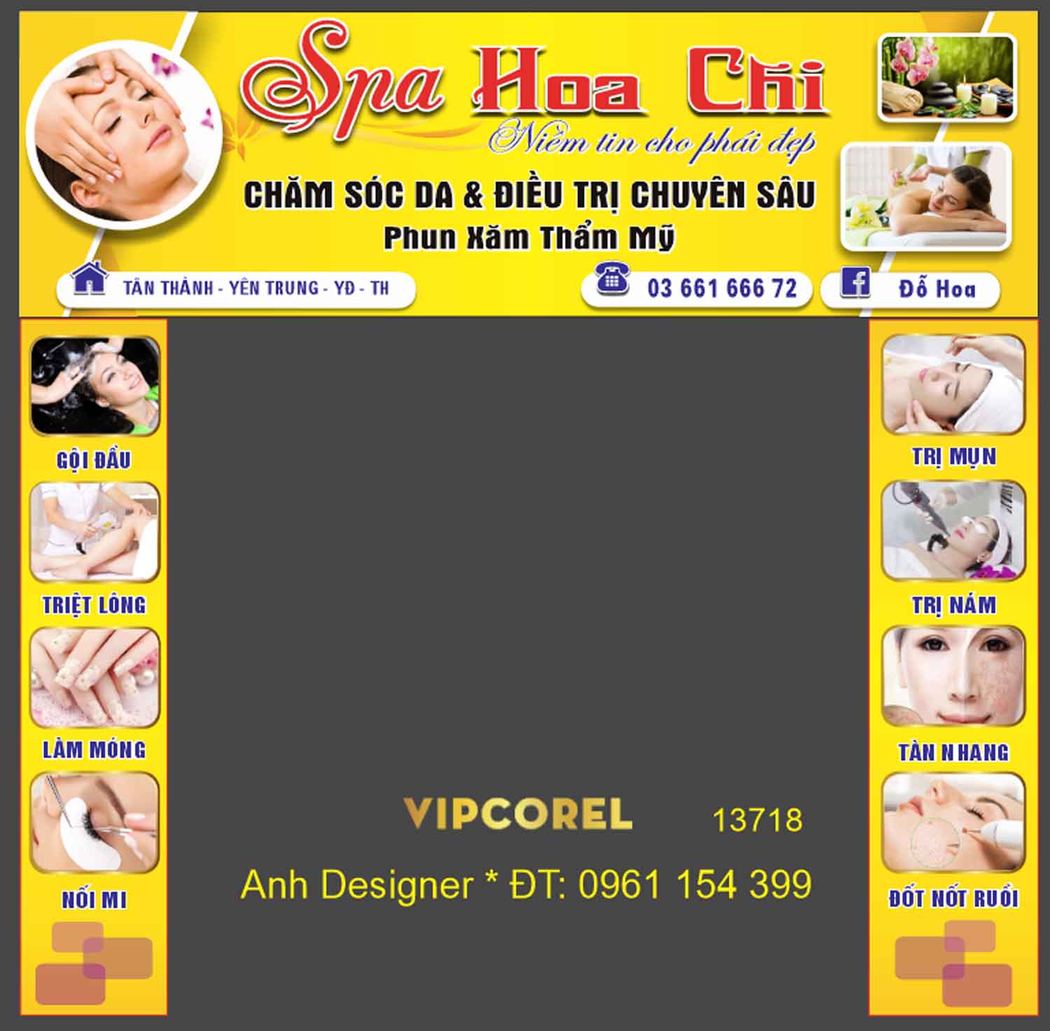Biển quảng cáo Spa Hoa Chi – niềm tin cho phái đẹp