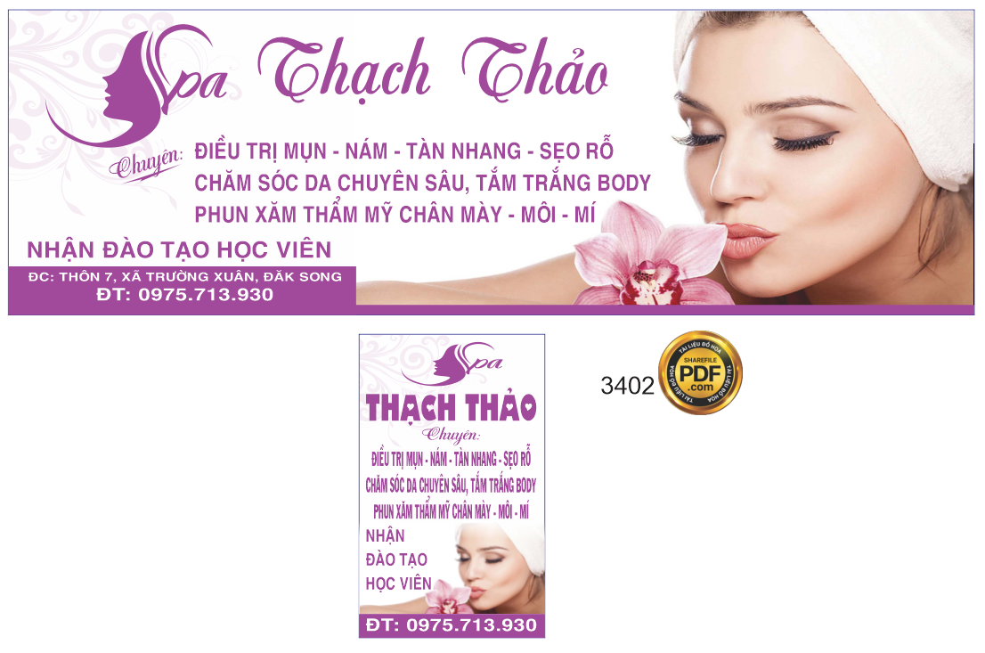 Market bảng biển Spa Thạch Thảo – điều trị mun file Corel