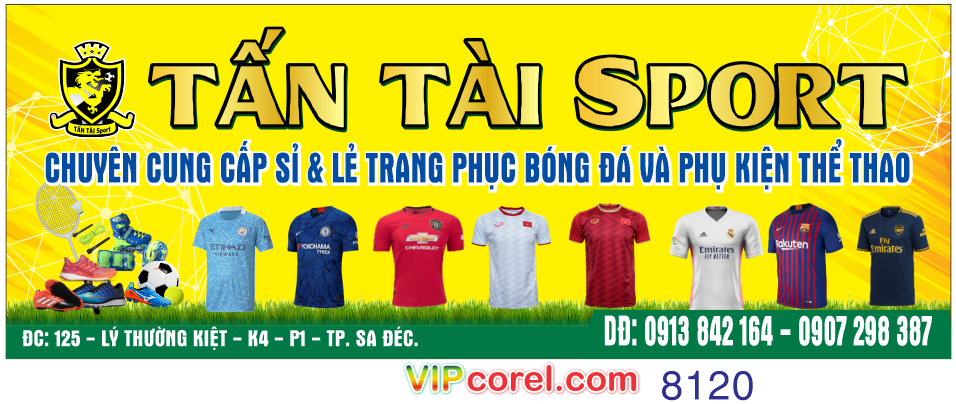 Biển Tấn Tài Sport – chuyên trang phục bóng đá