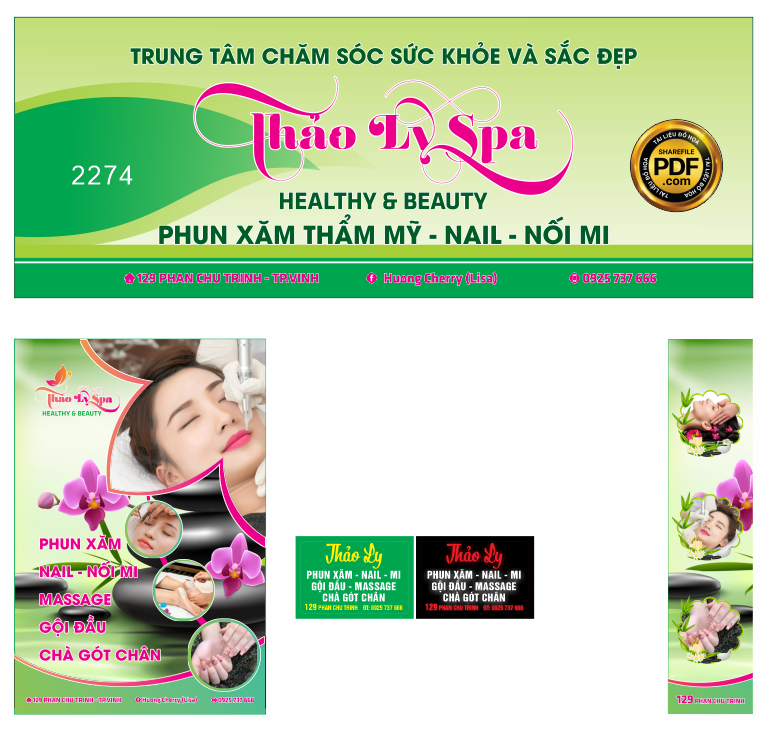 Trung tâm chăm sóc sức khỏe và sắc đẹp Thảo Ly Spa file CDR