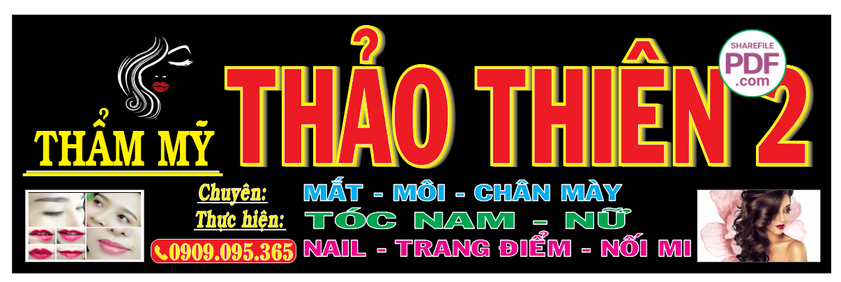 Biển Thảo Thiên 2 – Thẩm mỹ – mắt môi chân mày file PDF & CDR