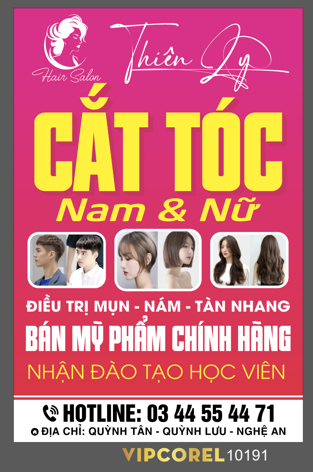 Biển Vẫy Thiên Lý – Cắt tóc – mỹ phẩm – trị mụn