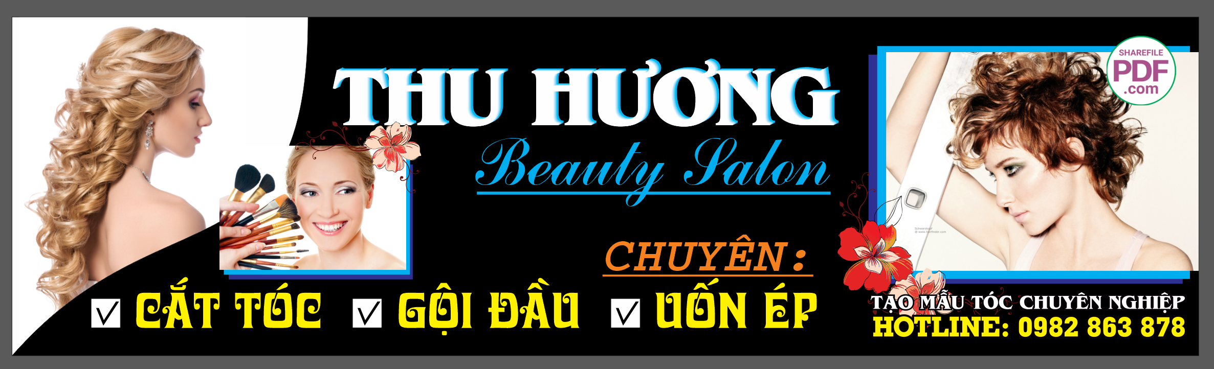 Biển chính Thu Hương Beauty Salon file PDF & CDR