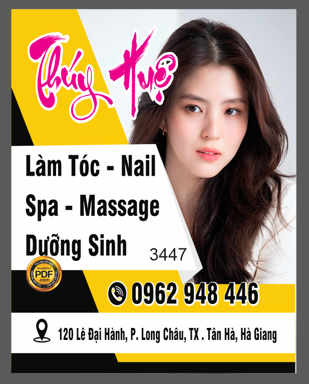 Biển vẫy Thúy Huệ – làm tóc -nail – spa – massage