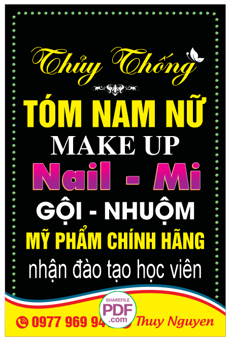 Biển Thủy Thống – Makeup Nam nữ file PDF & CDR