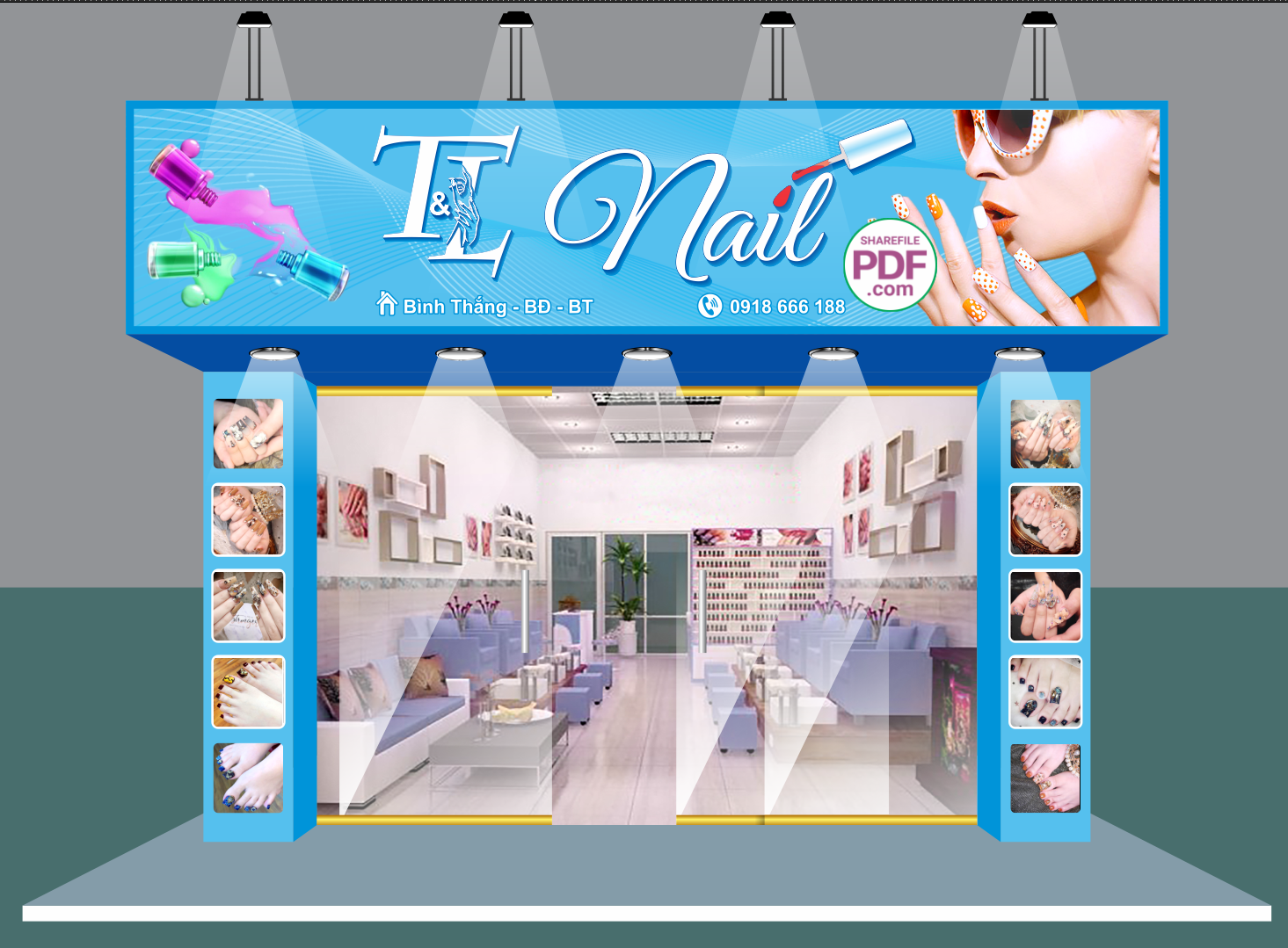 Biển chuyên làm Nail – TL Bình Thắng file PDF & CDR