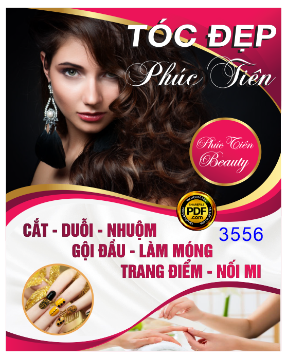 Market biển quảng cáo Tóc đẹp Phúc Tiên file Corel