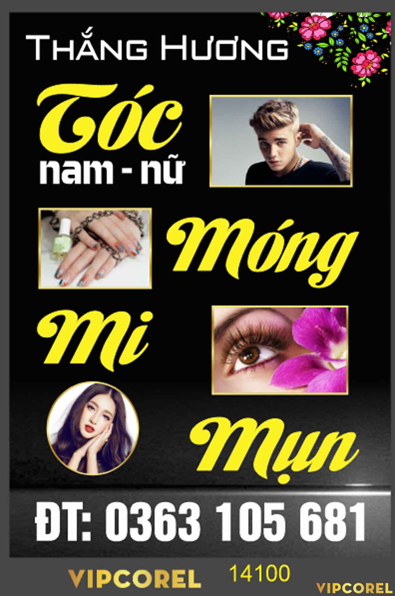 Biển vẫy Tóc nam nữ – mi móng mụn file vector