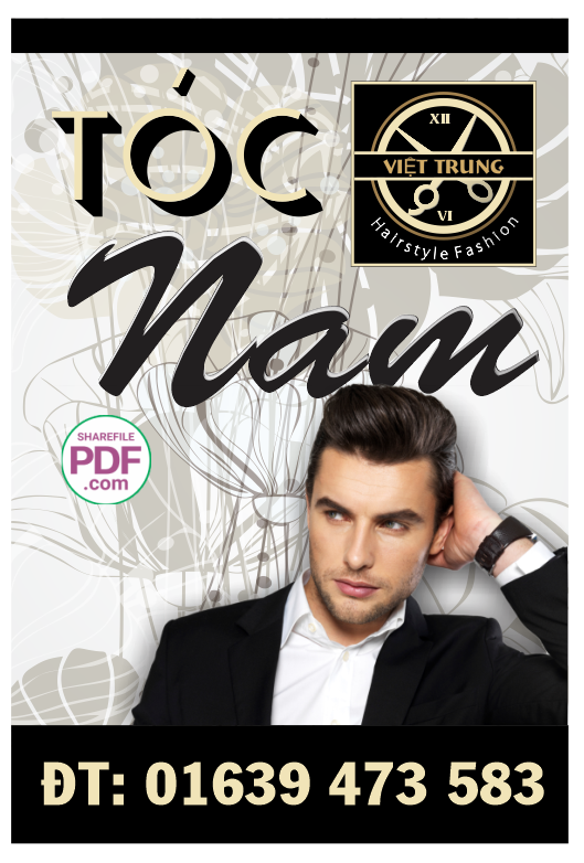 Biển vẫy Tóc Nam Việt Trung – Hair style Fashion file PDF & CDR