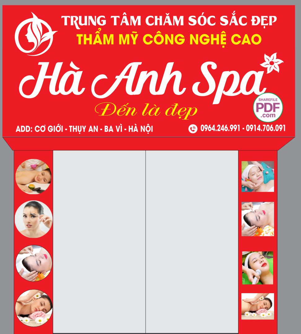 Biển Hà Anh Spa – Thẩm mỹ công nghệ cao file PDF & CDR