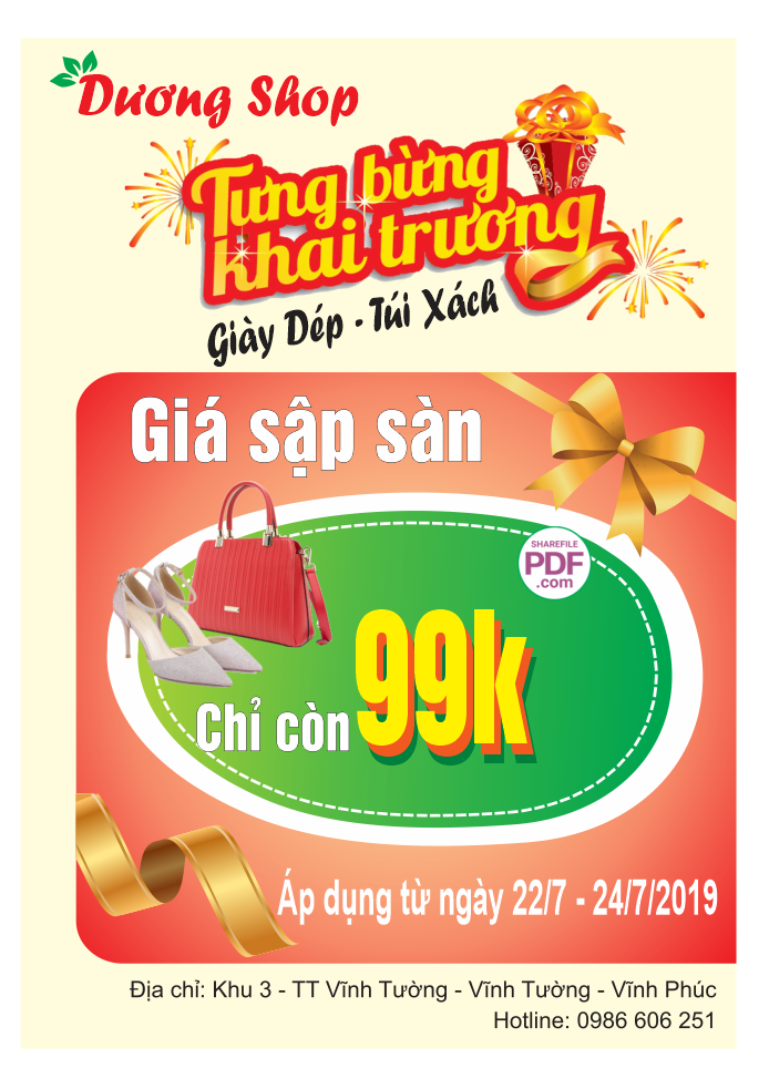 Biển Dương Shop – tưng bừng khai trương file PDF & CDR