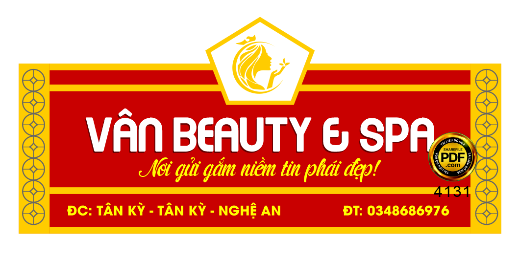 Market bảng biển Vân Beauty & Spa file corel