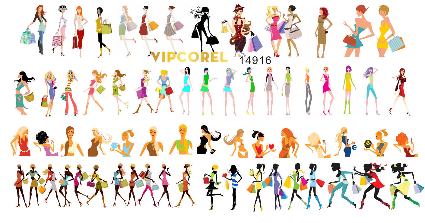Vector thời trang – làm đẹp file corel