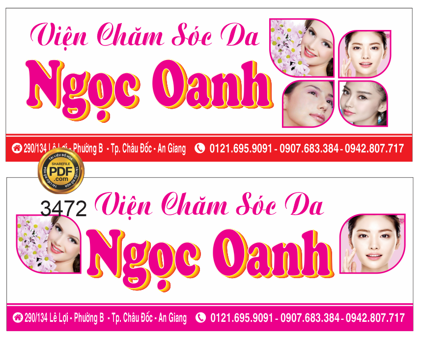 Market biển viện chăm sóc da Ngọc Oanh file Corel