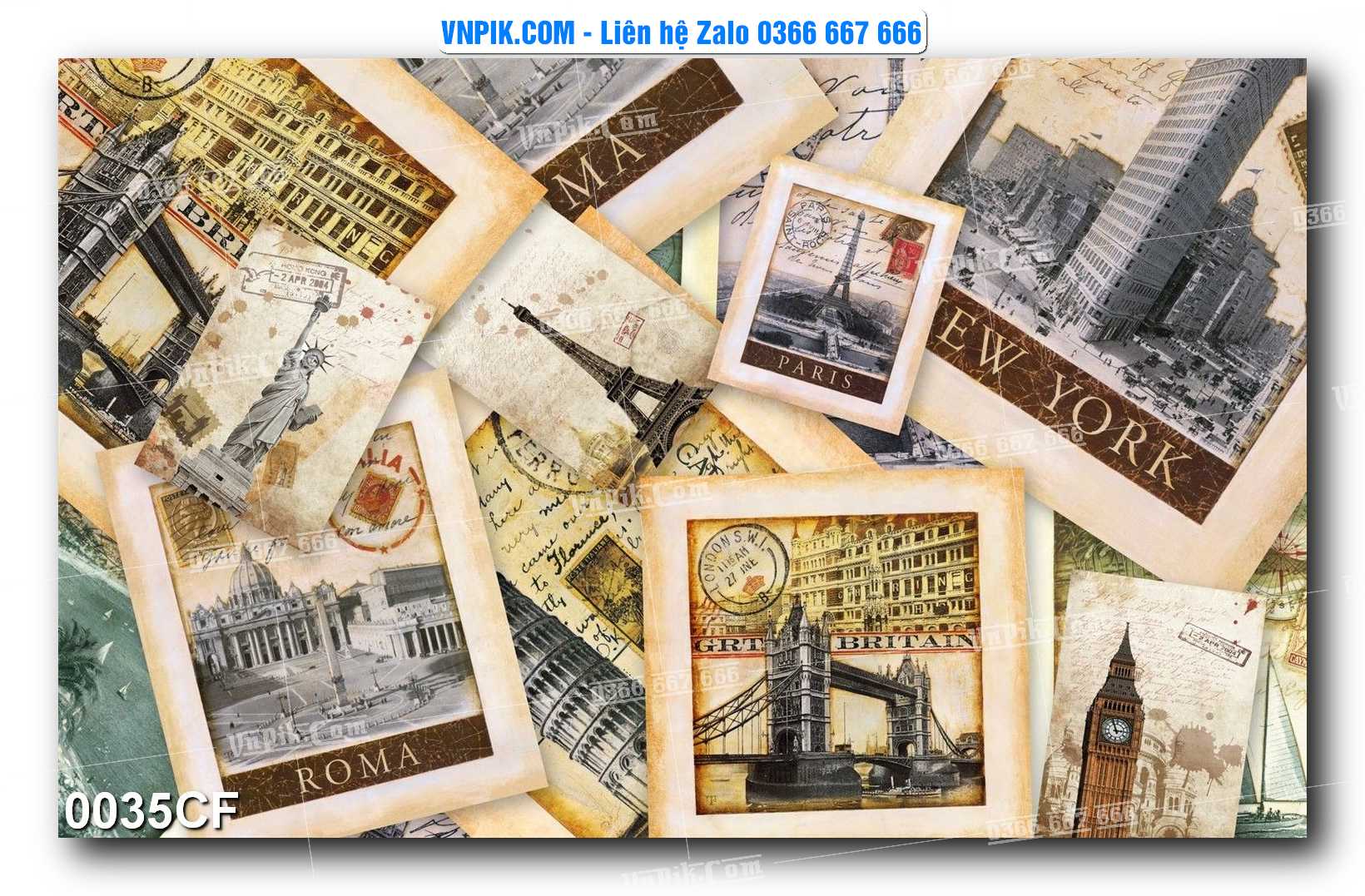Tranh tường trang trí quán cà phê – trà chanh – trà sữa mã 0035CF