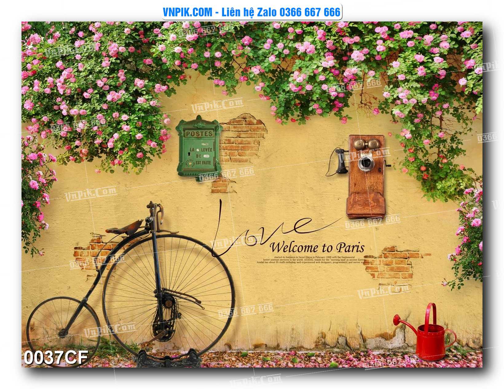 Tranh tường trang trí quán cà phê – trà chanh – trà sữa mã 0037CF