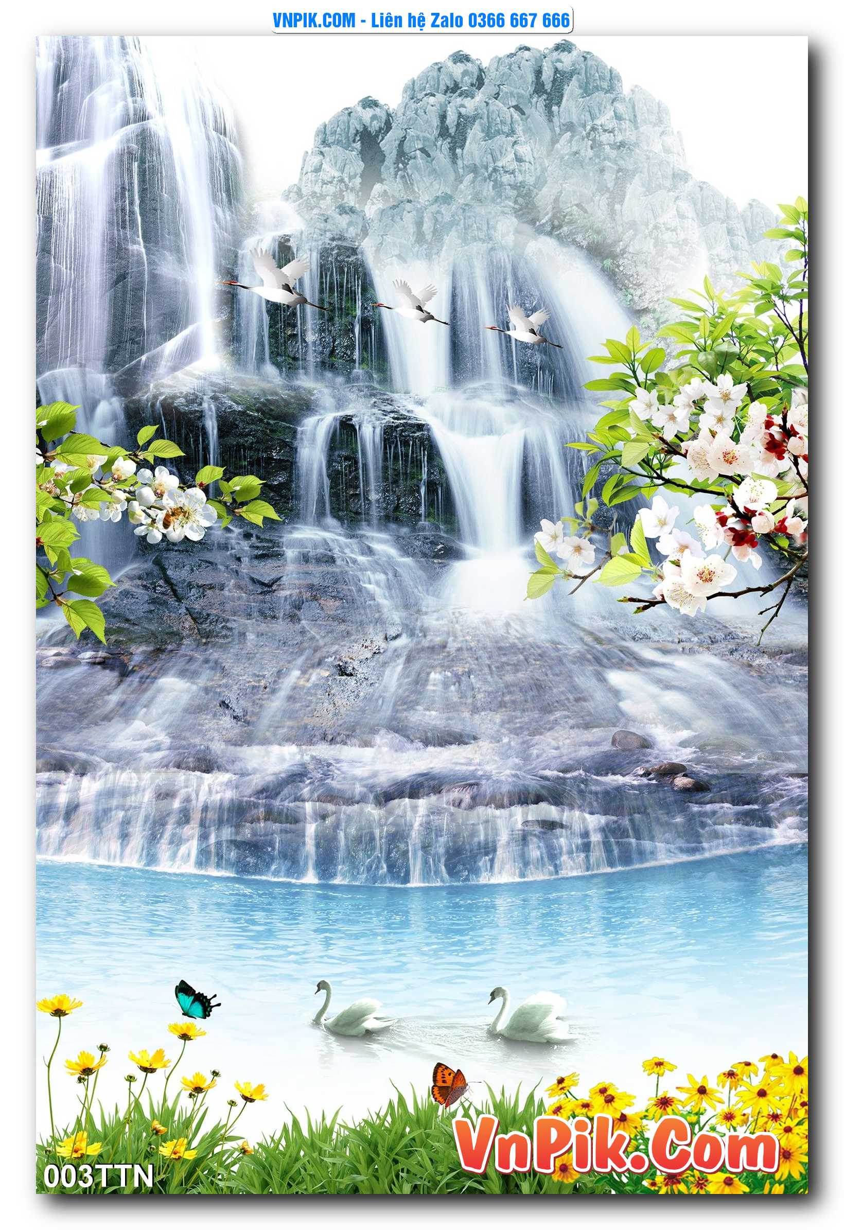 Tranh thác nước – Tranh phong thủy – Tranh treo tường mã 003TTN