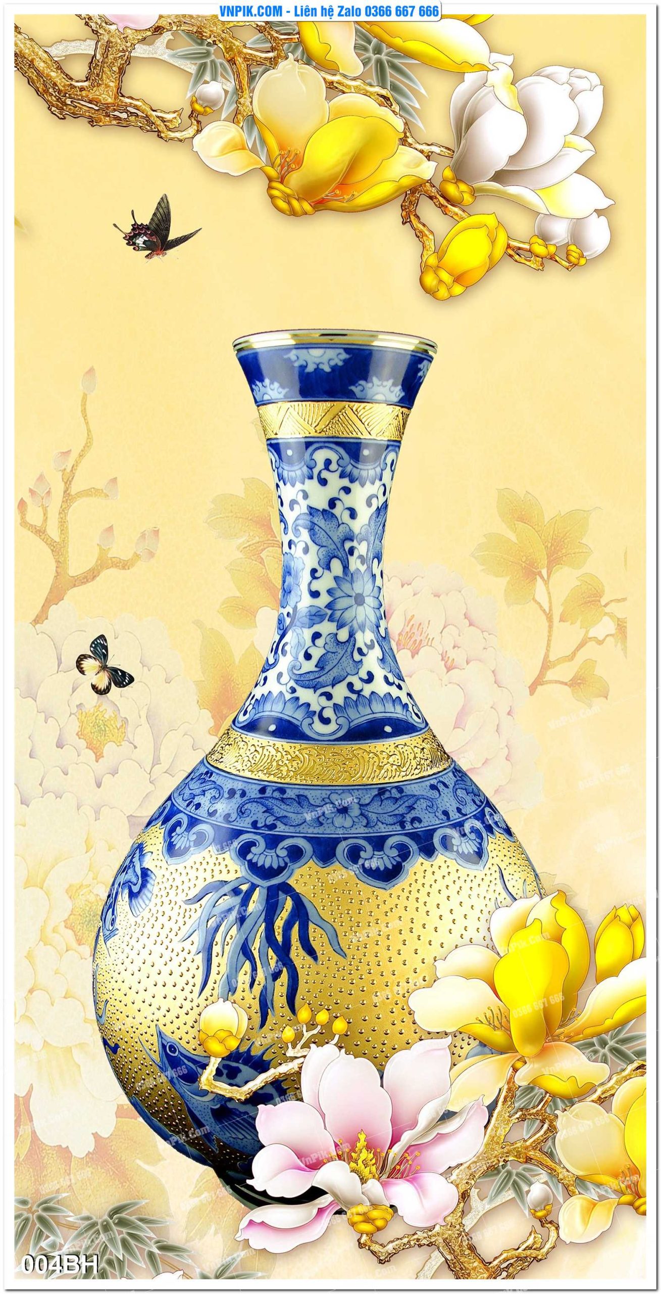 Tranh bình hoa nghệ thuật 004BH
