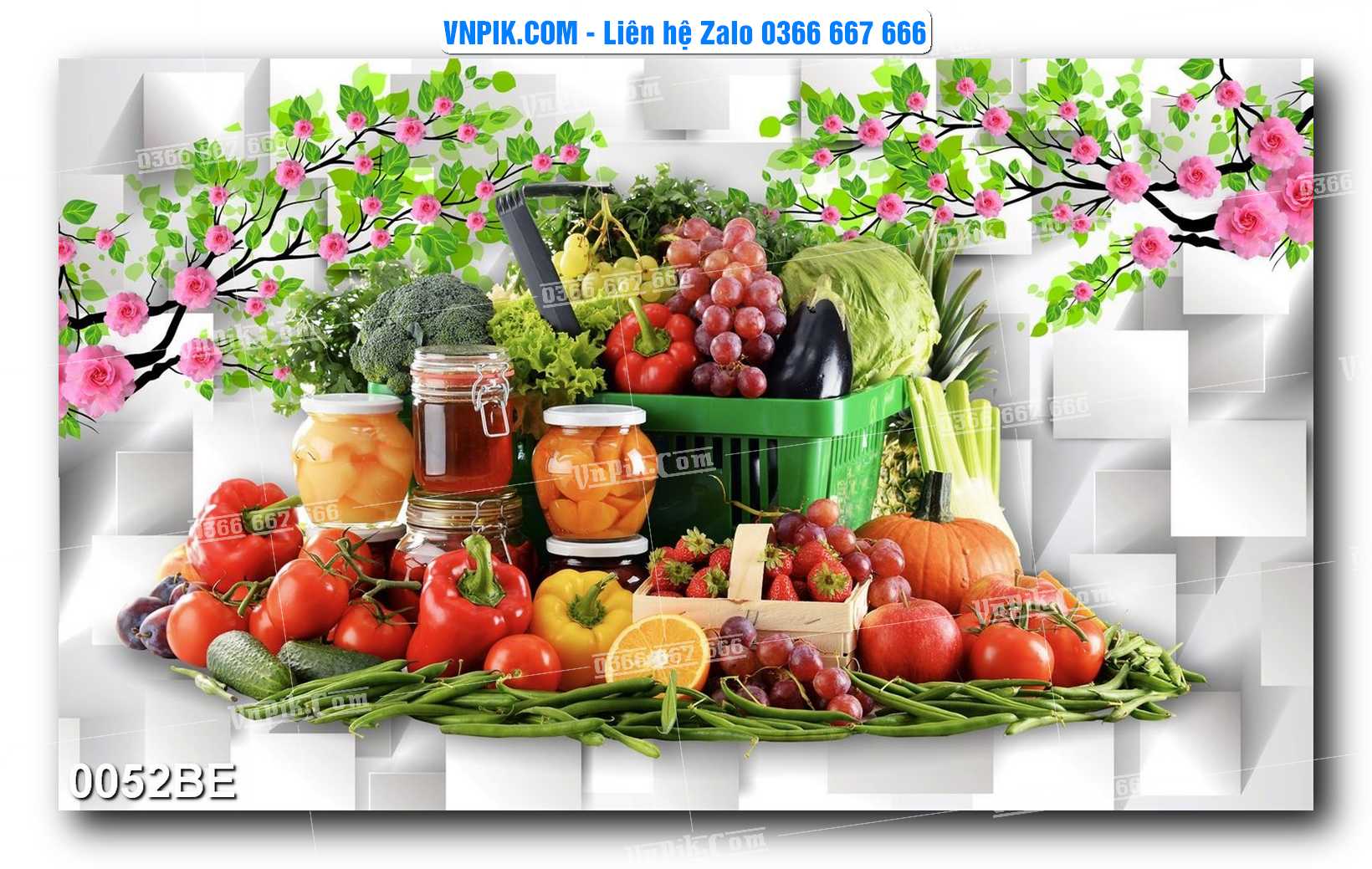 Tranh treo tường trang trí phòng bếp đẹp mã 0052BE