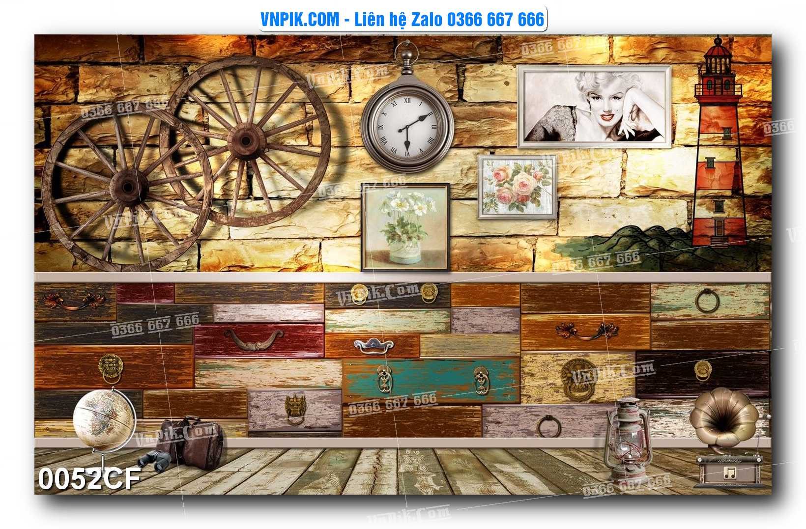 Tranh tường trang trí quán cà phê – trà chanh – trà sữa mã 0052CF