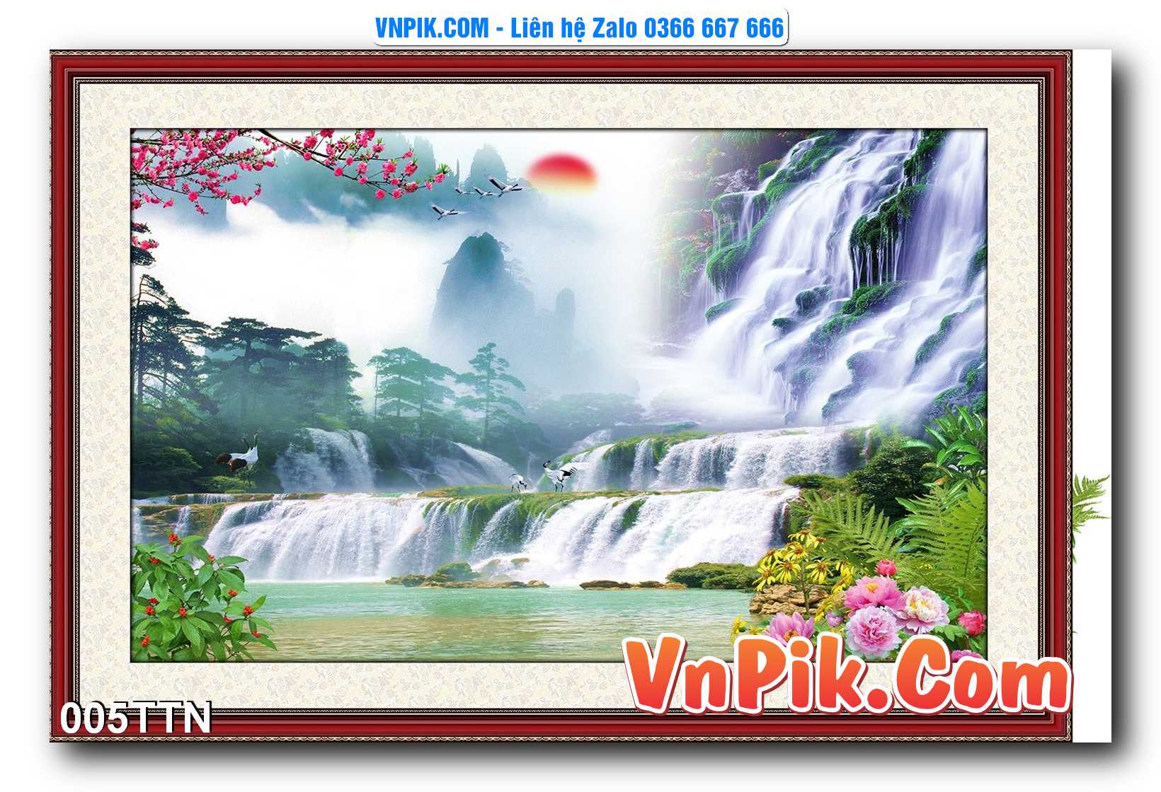 Tranh thác nước – Tranh phong thủy – Tranh treo tường mã 005TTN