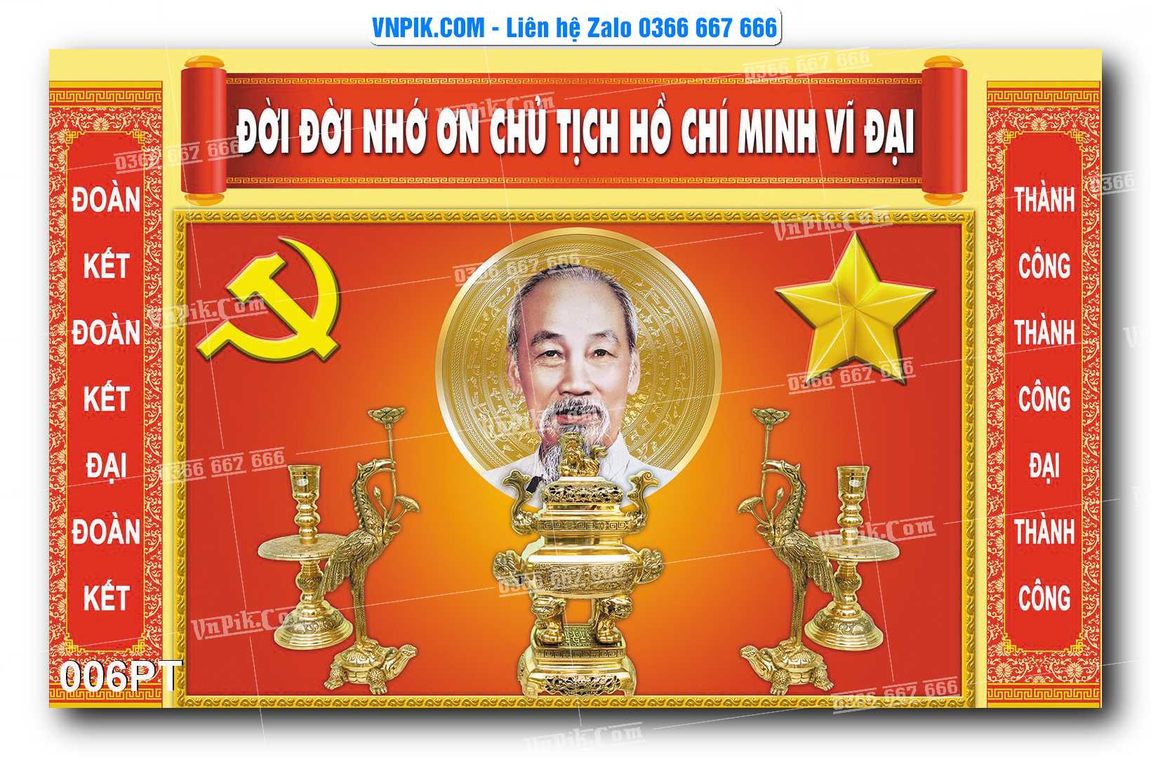 Tranh dán phòng thờ, bàn thờ, tranh mâm ngũ quả mẫu số 006PT