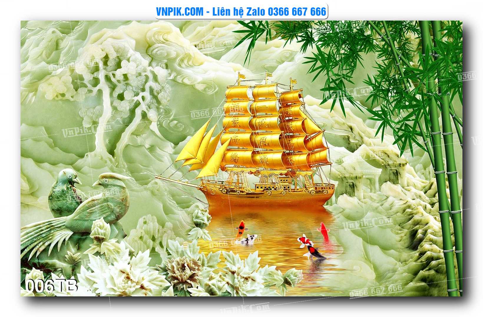 Tranh thuận buồm xuôi gió file PSD mẫu 006TB