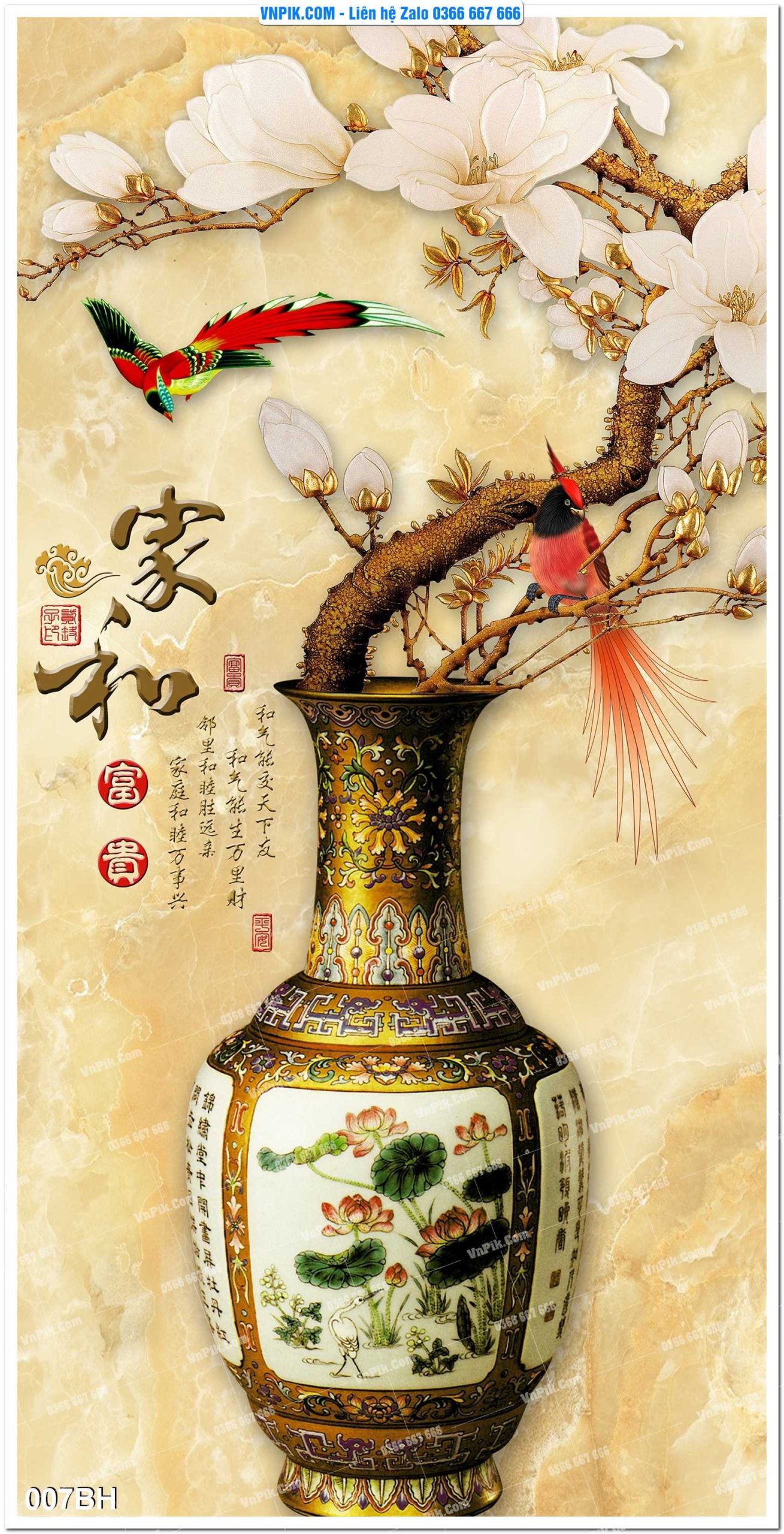 Tranh bình hoa nghệ thuật 007BH