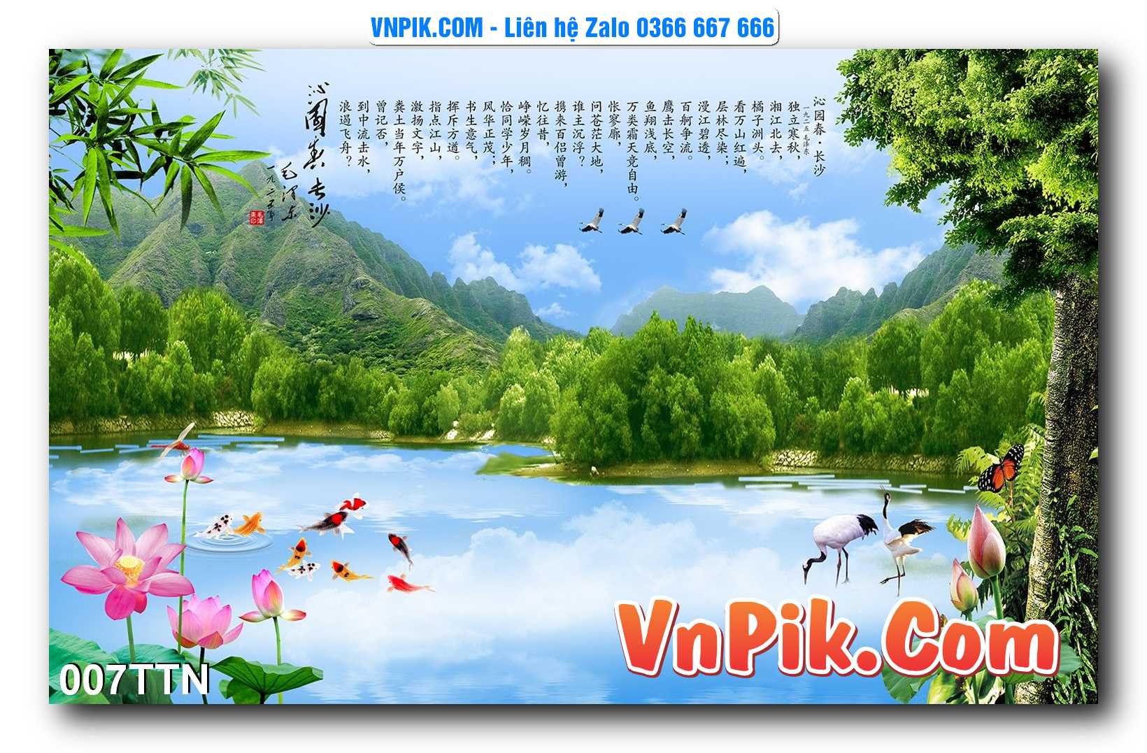 Tranh thác nước – Tranh phong thủy – Tranh treo tường mã 007TTN