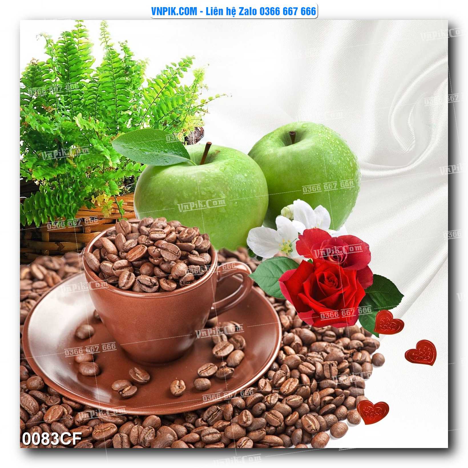 Tranh tường trang trí quán cà phê – trà chanh – trà sữa mã 0083CF
