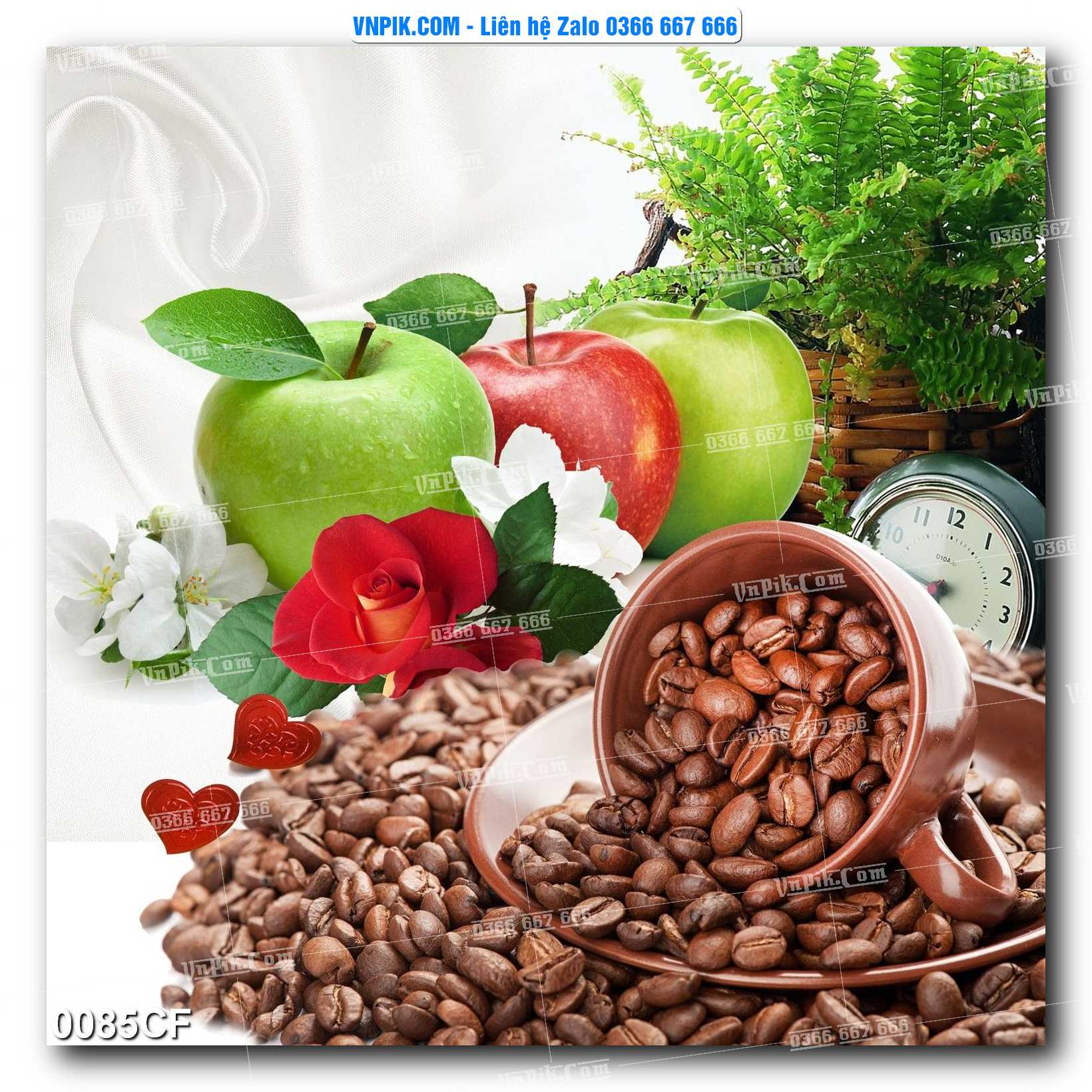 Tranh tường trang trí quán cà phê – trà chanh – trà sữa mã 0085CF