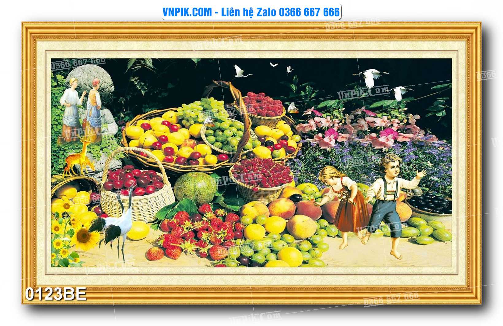 Tranh treo tường trang trí phòng bếp đẹp mã 0123BE