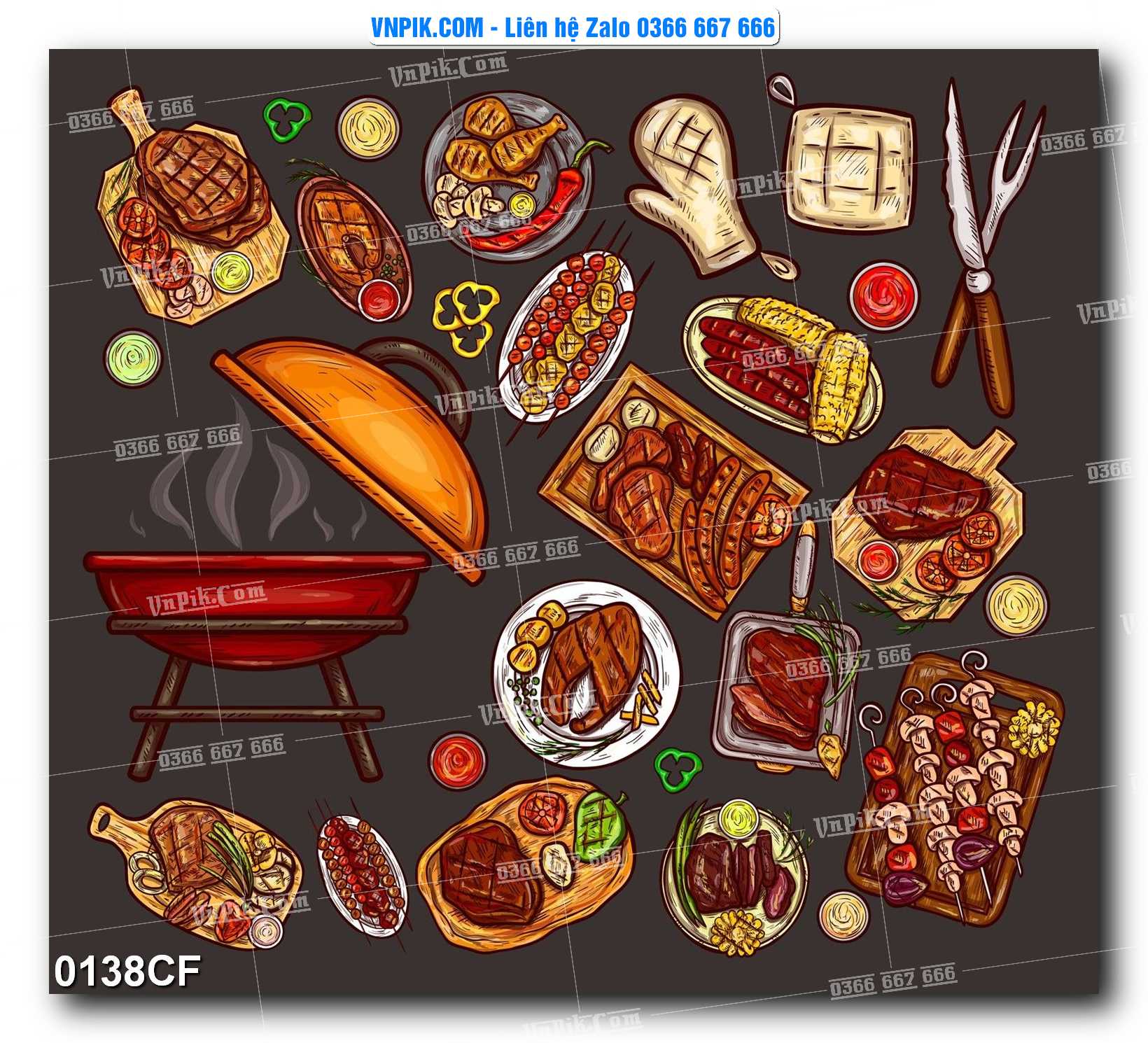Tranh tường trang trí quán cà phê – trà chanh – trà sữa mã 0138CF