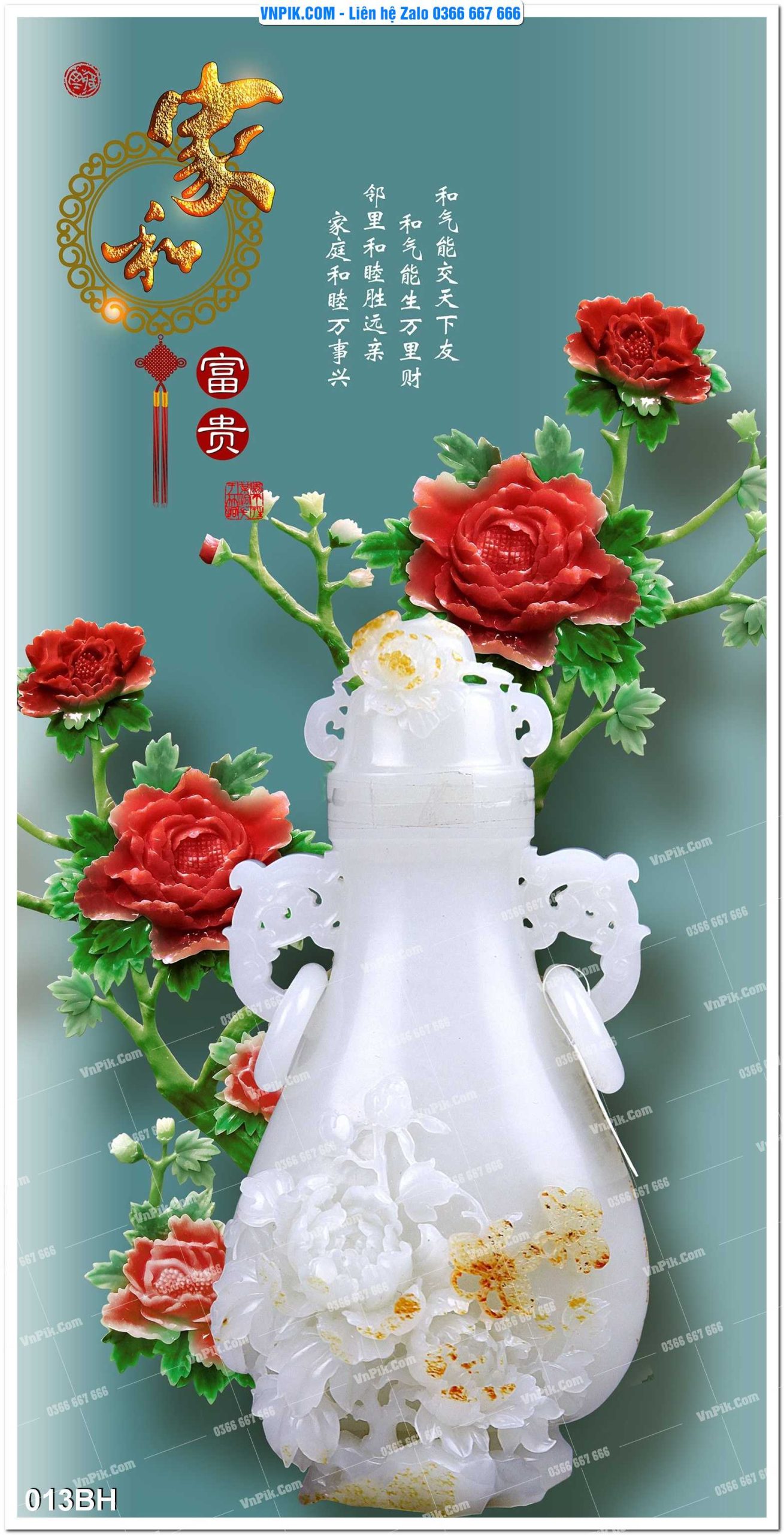 Tranh bình hoa nghệ thuật 013BH