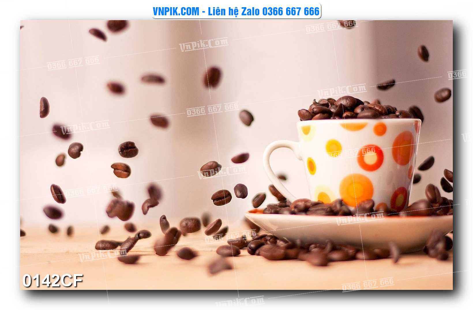 Tranh tường trang trí quán cà phê – trà chanh – trà sữa mã 0142CF