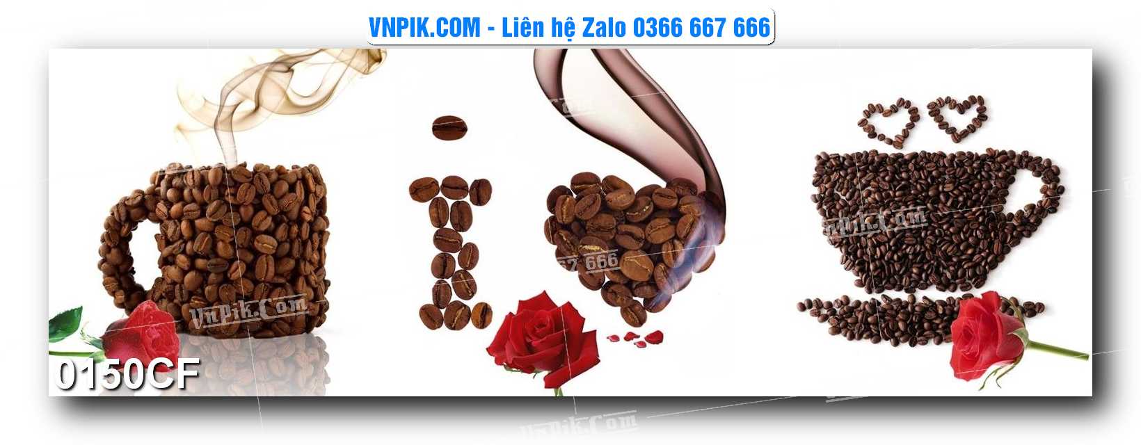 Tranh tường trang trí quán cà phê – trà chanh – trà sữa mã 0150CF
