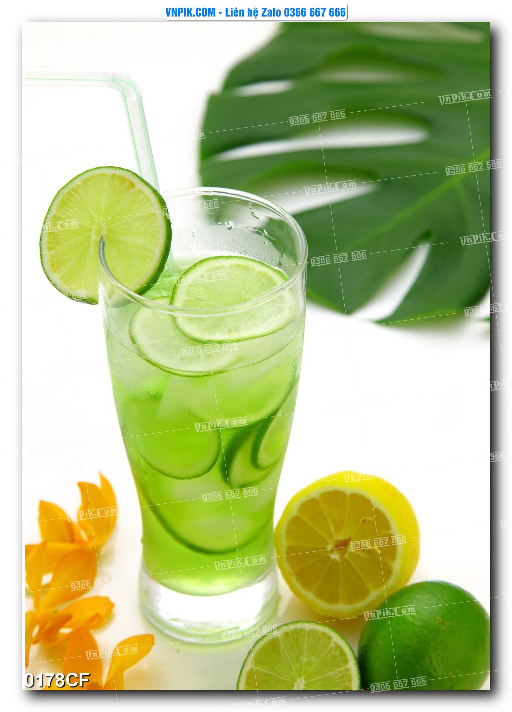 Tranh tường trang trí quán cà phê – trà chanh – trà sữa mã 0178CF