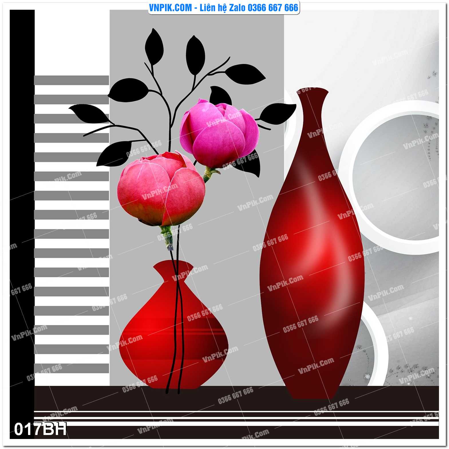 Tranh bình hoa nghệ thuật 017BH