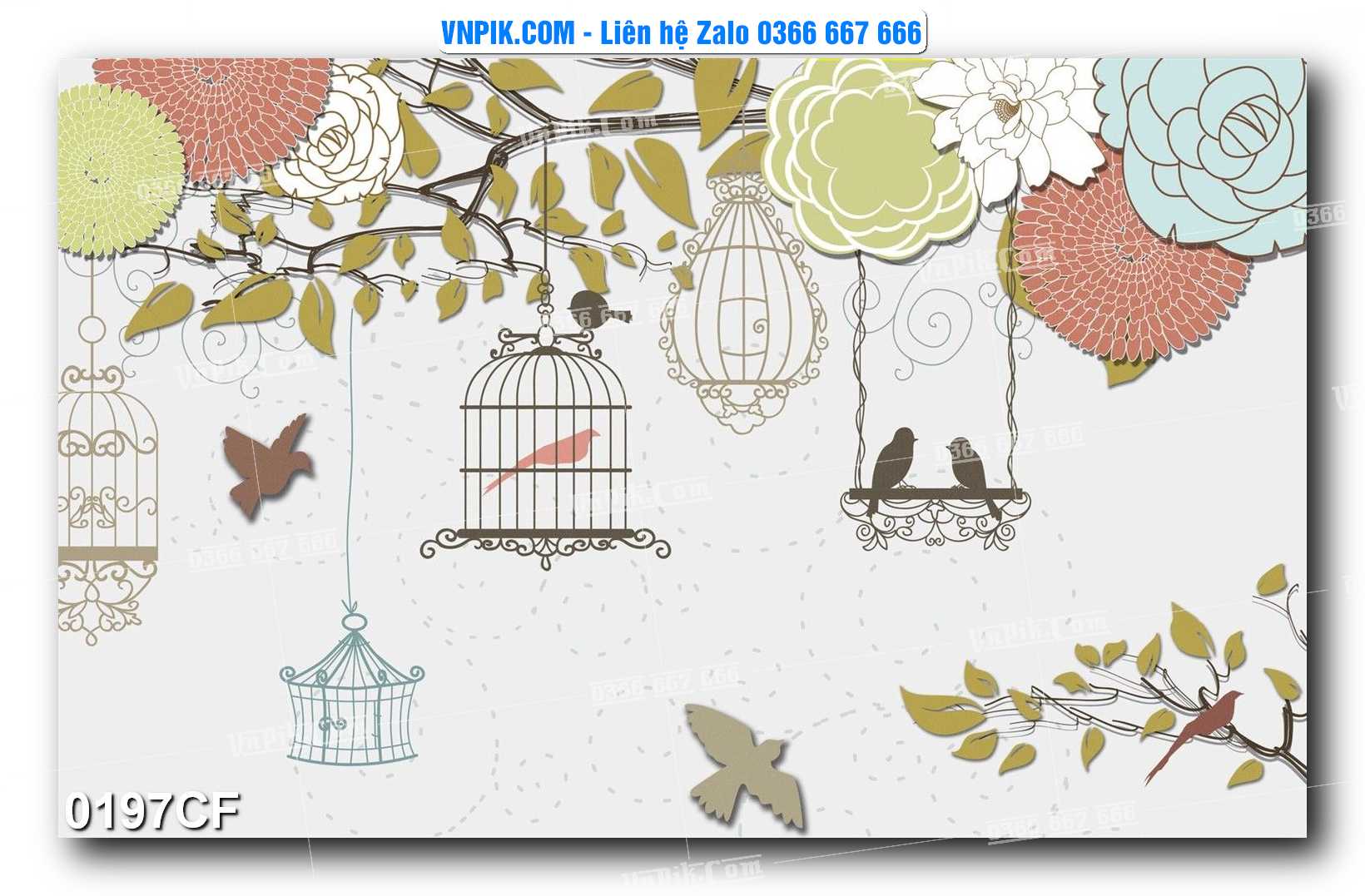 Tranh tường trang trí quán cà phê – trà chanh – trà sữa mã 0197CF