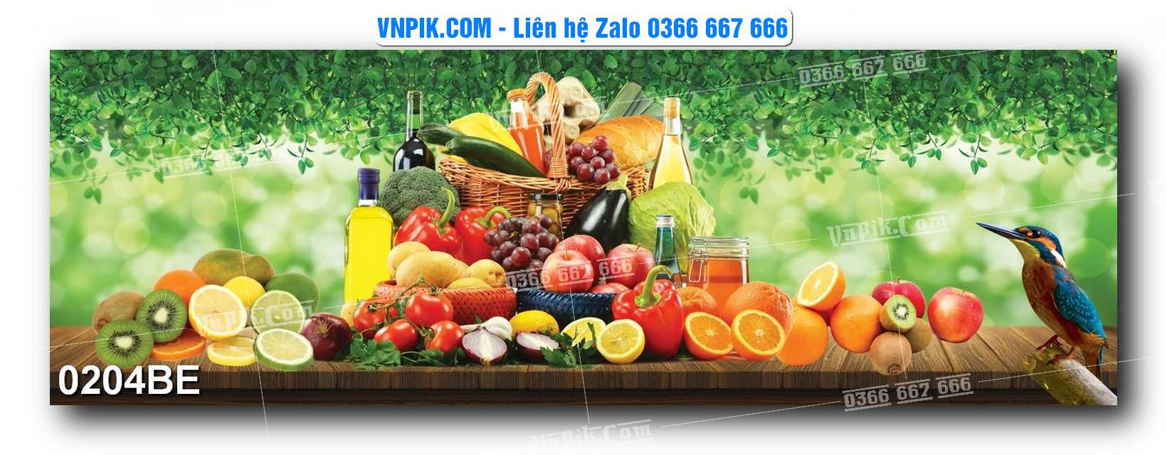 Tranh treo tường trang trí phòng bếp đẹp mã 0204BE