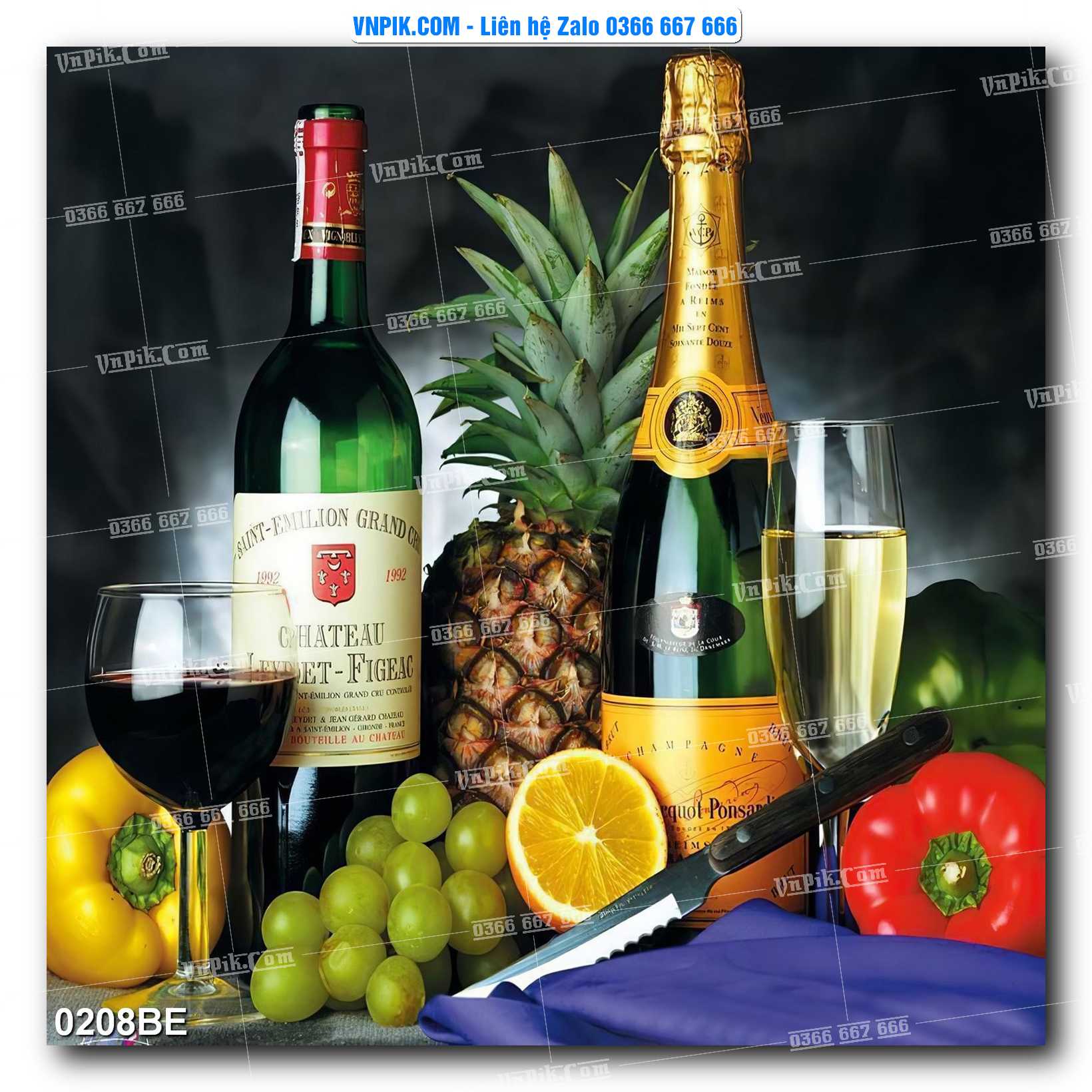 Tranh treo tường trang trí phòng bếp đẹp mã 0208BE