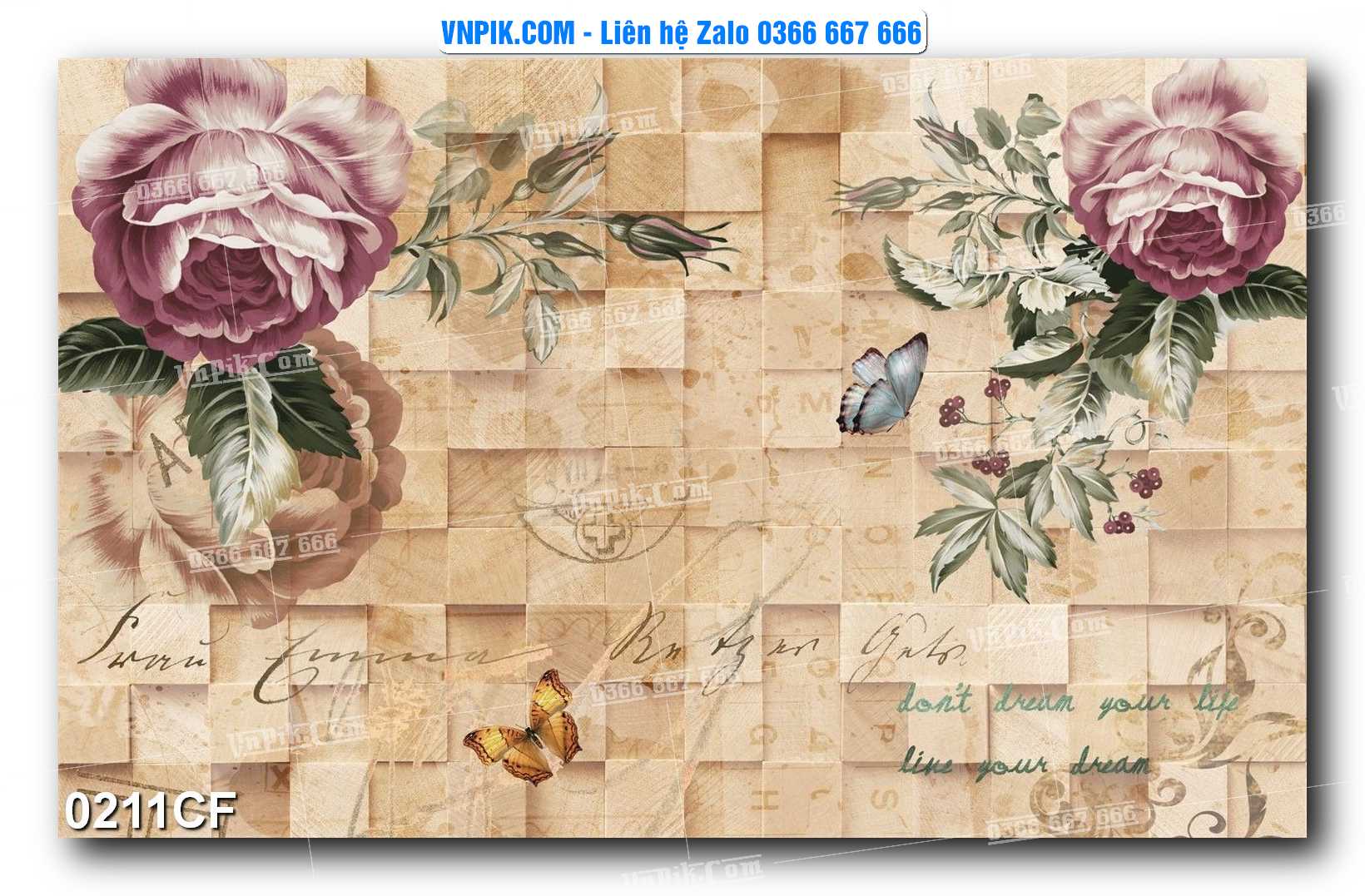 Tranh tường trang trí quán cà phê – trà chanh – trà sữa mã 0211CF